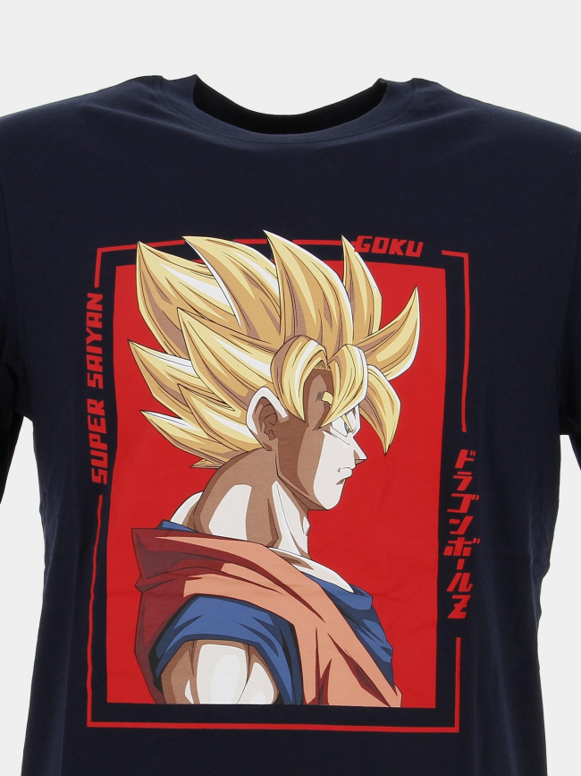 T-shirt dragon ball z bleu marine homme - Jack & Jones