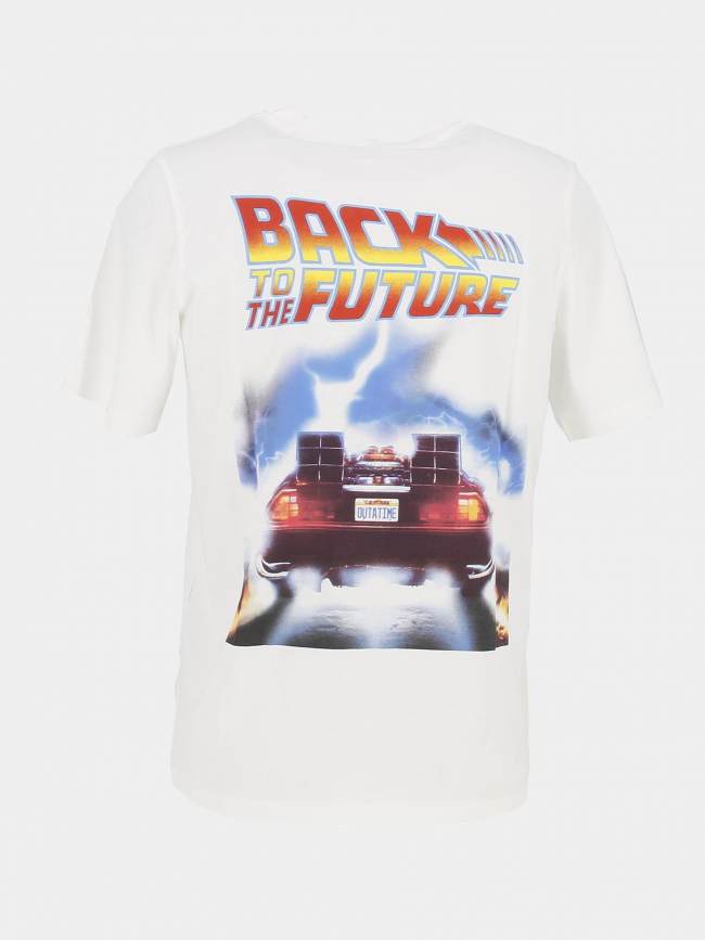 T-shirt retour vers le futur blanc homme - Jack & Jones