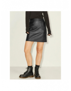 Jupe courte en simili-cuir rowe noir femme - Jjxx