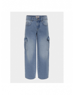 Jean cargo large carrot harmony bleu fille - Only