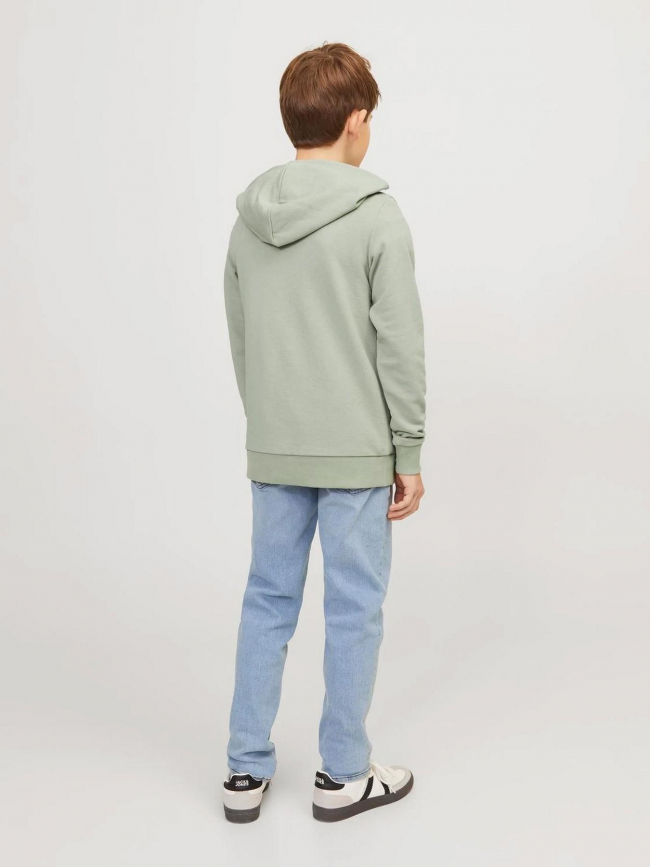 Sweat à capuche logo vert garçon - Jack & Jones