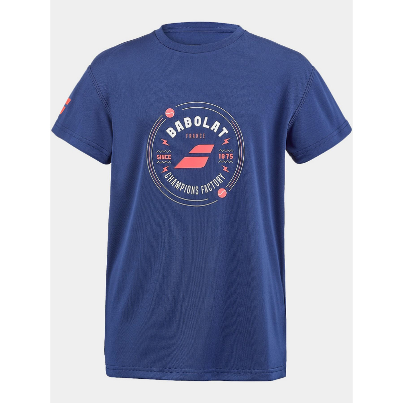 T-shirt de tennis exercise graphic bleu garçon - Babolat