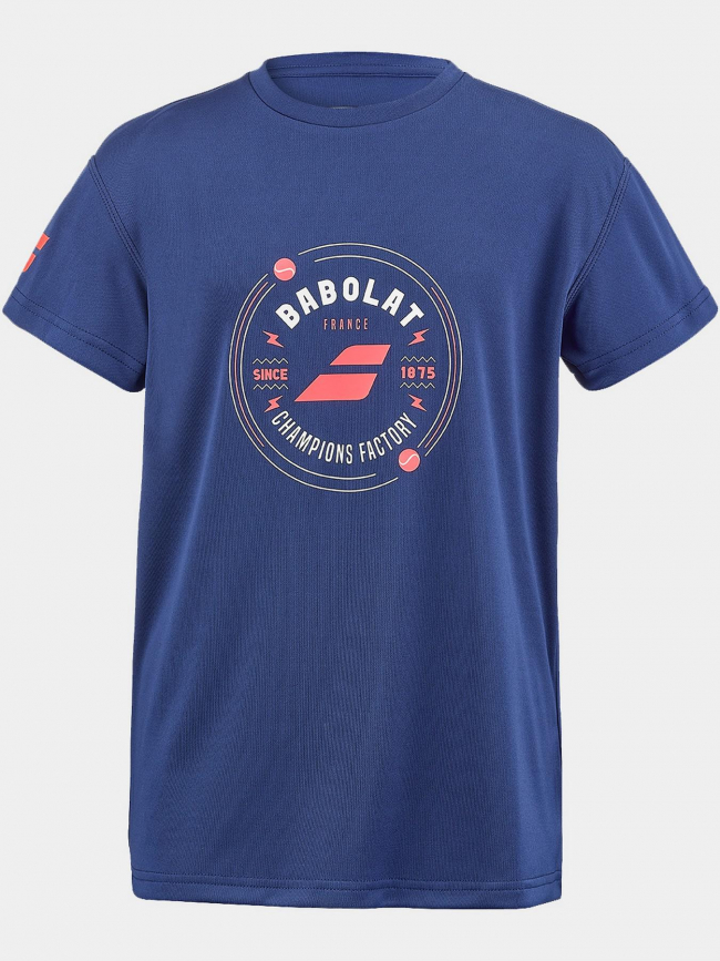 T-shirt de tennis exercise graphic bleu garçon - Babolat