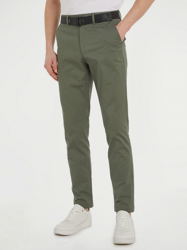 Pantalon slim fit modern twill kaki homme - Calvin Klein