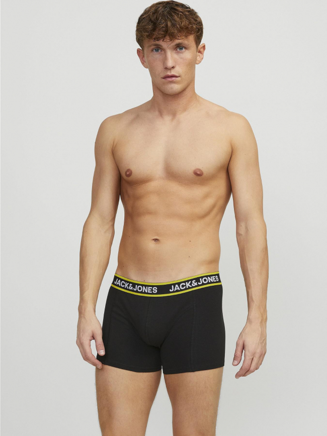 Pack 3 boxers imprimés et uni flowers noir homme - Jack & Jones