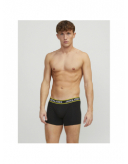 Pack 3 boxers imprimés et uni flowers noir homme - Jack & Jones