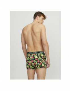 Pack 3 boxers imprimés et uni flowers noir homme - Jack & Jones