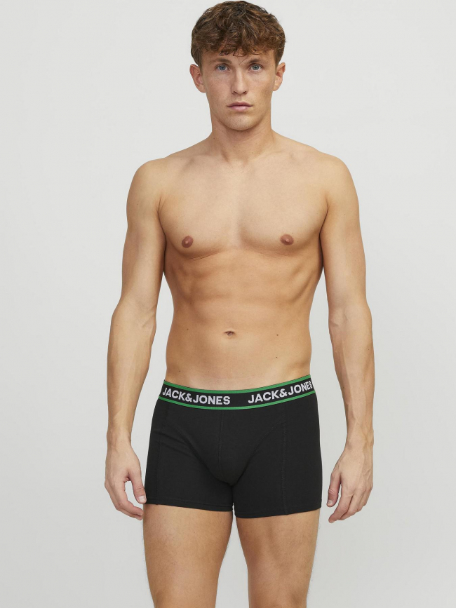 Pack 3 boxers imprimés et uni flowers noir homme - Jack & Jones