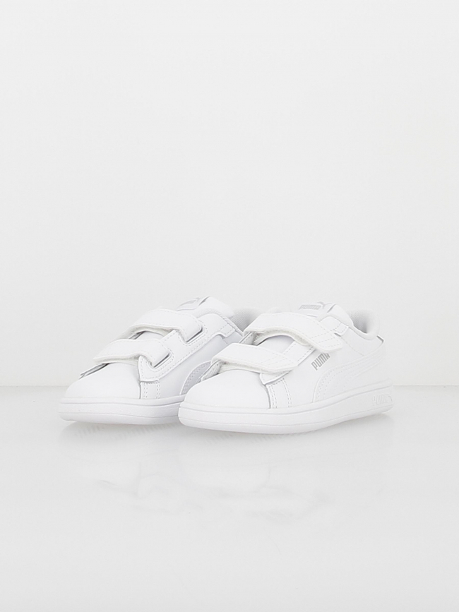 Baskets à scratch smash 3 blanc enfant - Puma