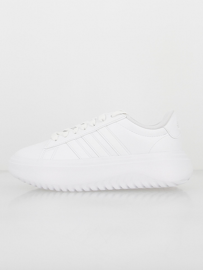 Baskets grand court plateforme blanc femme - Adidas