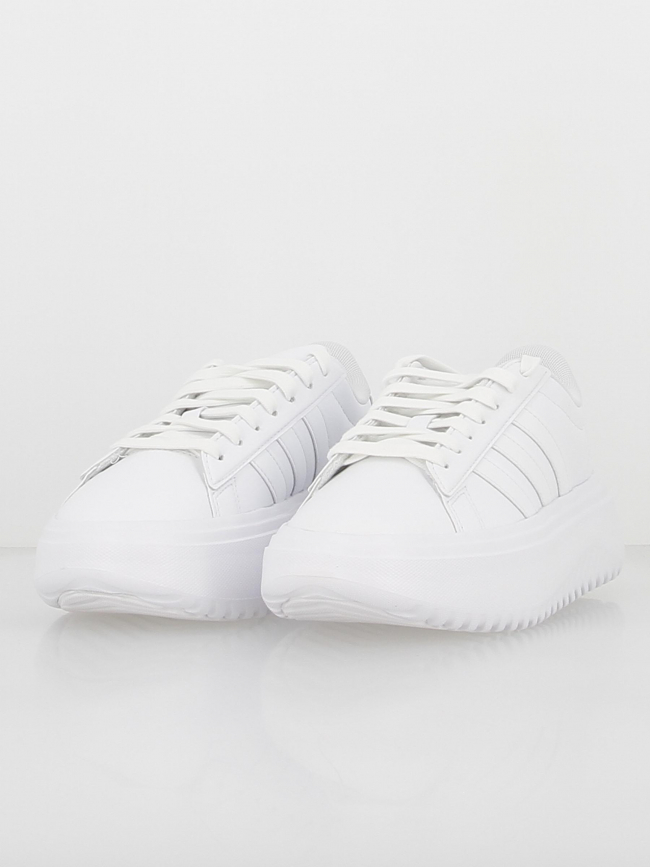 Baskets grand court plateforme blanc femme - Adidas