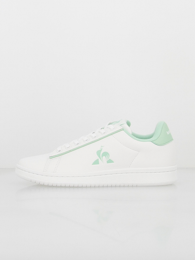 Baskets court clean optical vert blanc femme - Le Coq Sportif