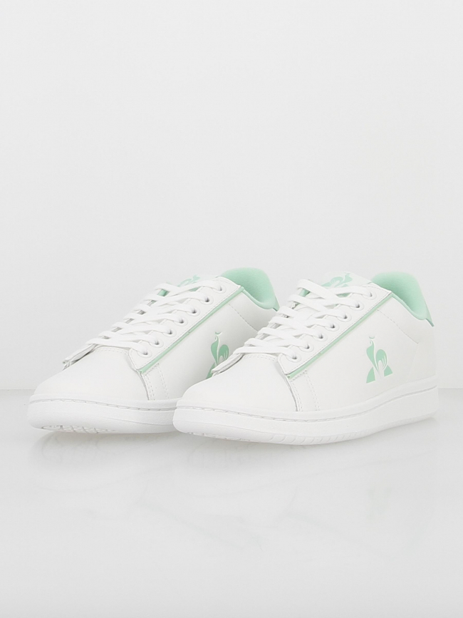 Baskets court clean optical vert blanc femme - Le Coq Sportif