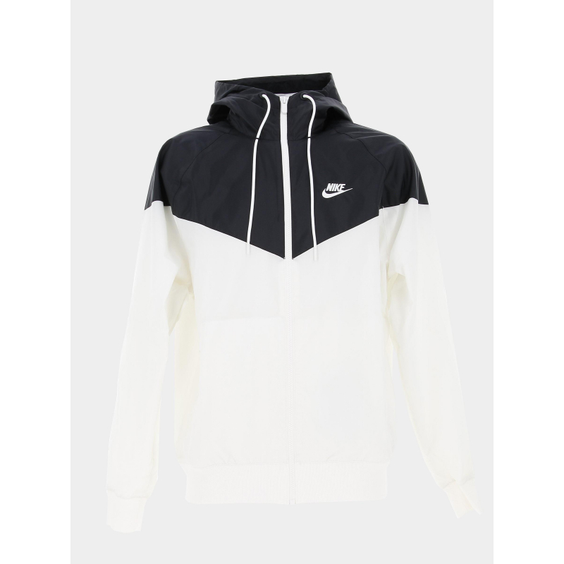 Veste imperméable windrunner blanc noir homme - Nike