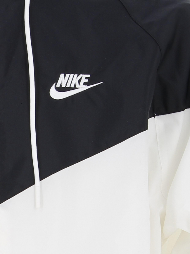 Veste imperméable windrunner blanc noir homme - Nike