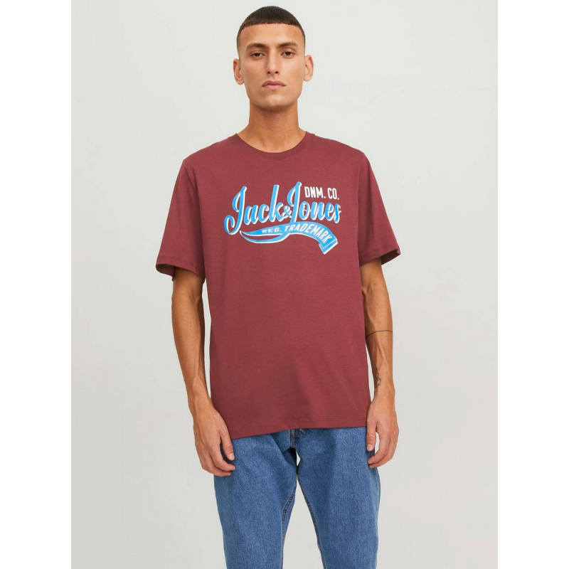 T-shirt essential logo bordeaux homme - Jack & Jones