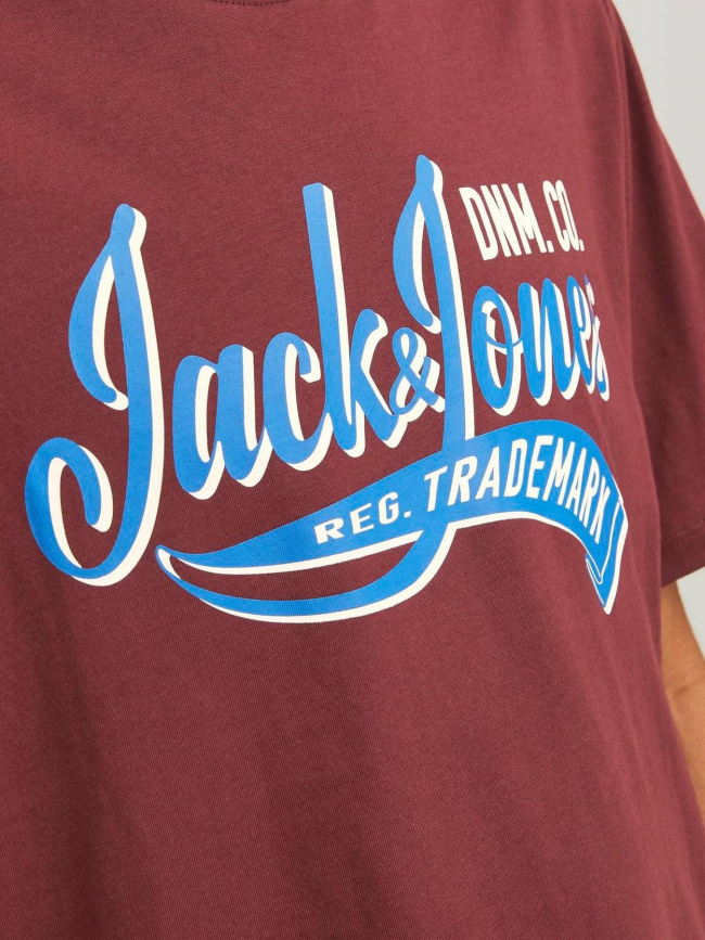 T-shirt essential logo bordeaux homme - Jack & Jones