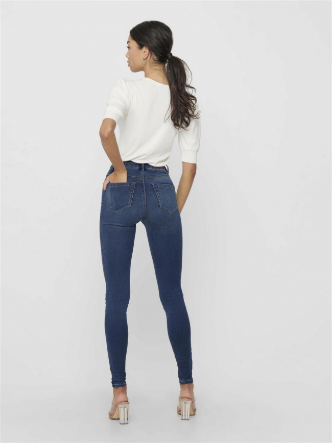 Jean skinny taille haute royal bleu femme - Only