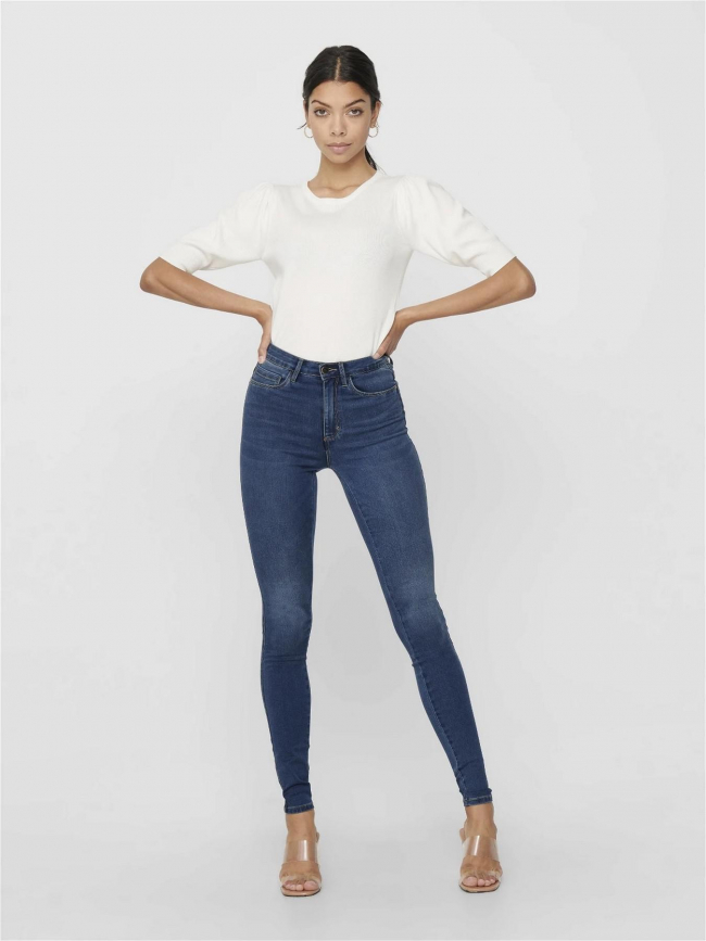 Jean skinny taille haute royal bleu femme - Only