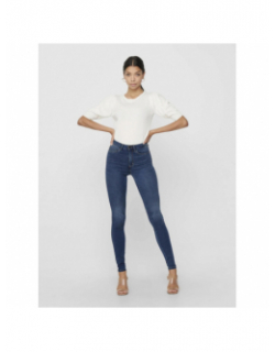 Jean skinny taille haute royal bleu femme - Only