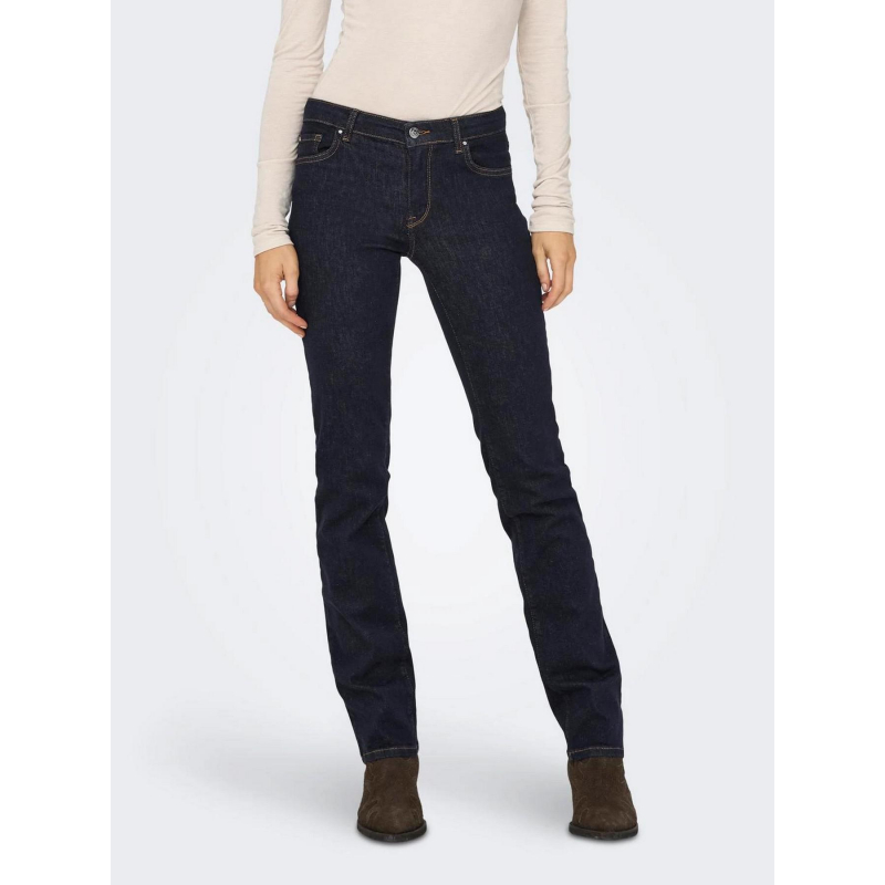 Jean droit alicia bleu marine femme - Only