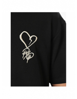 T-shirt logo brodé coeur noir homme - Project X Paris