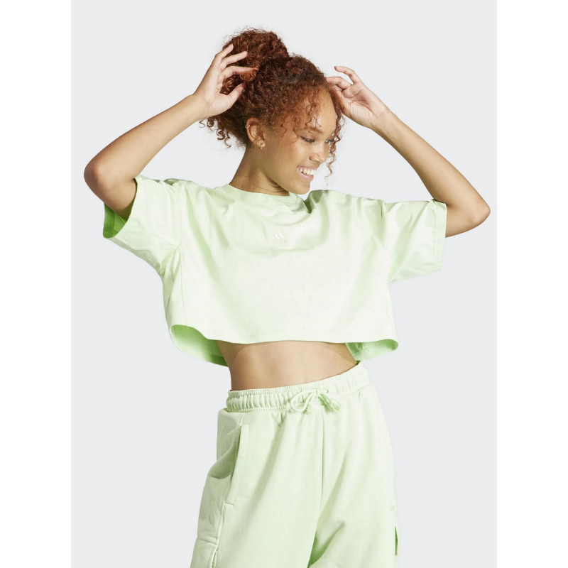 T-shirt crop all szn vert femme - Adidas