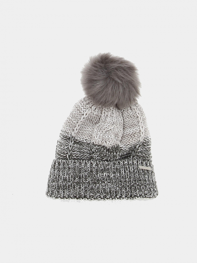 Bonnet polaire à pompon oceane gris femme - Cairn