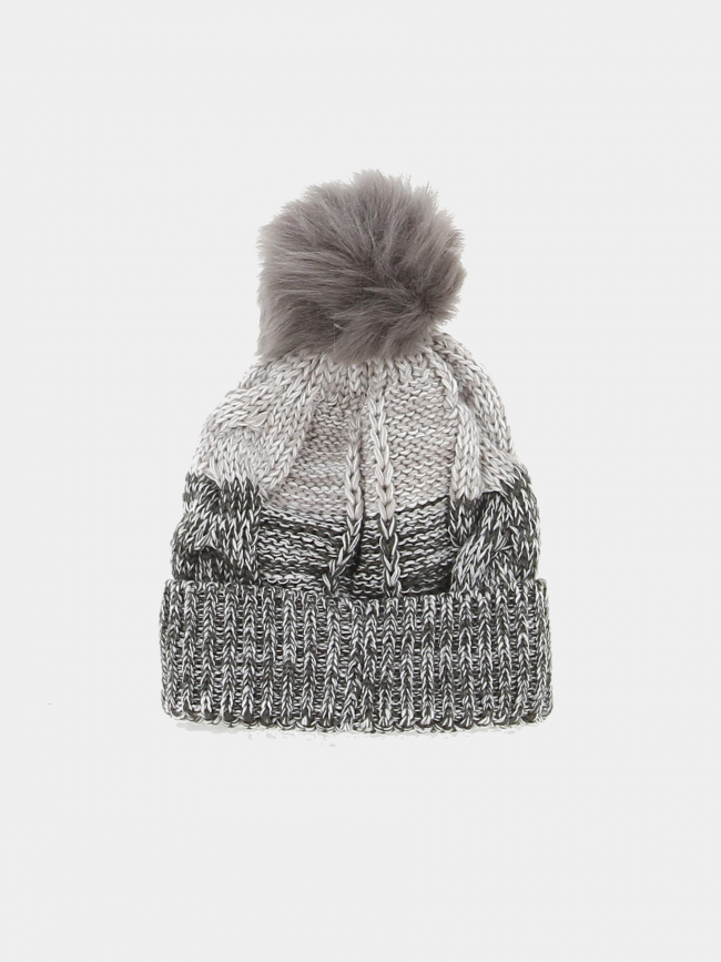 Bonnet polaire à pompon oceane gris femme - Cairn