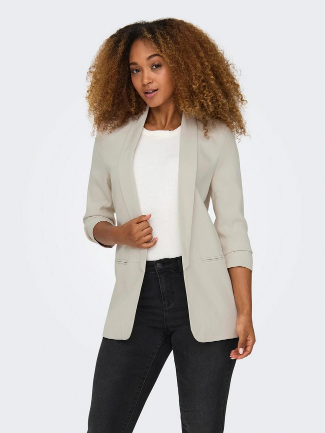 Veste blazer elly life beige femme - Only