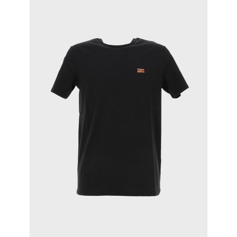 T-shirt uni logo the tee noir homme - Teddy Smith