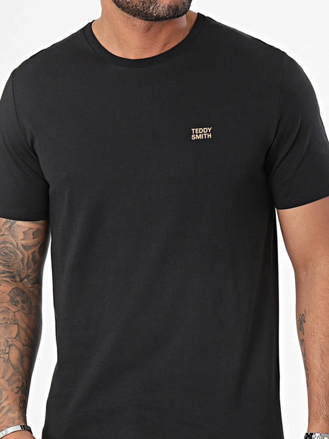 T-shirt uni logo the tee noir homme - Teddy Smith