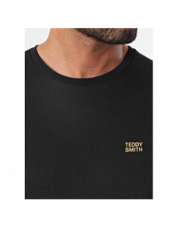 T-shirt uni logo the tee noir homme - Teddy Smith