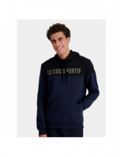 Sweat à capuche bicolore bleu noir homme - Le Coq Sportif