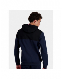 Sweat à capuche bicolore bleu noir homme - Le Coq Sportif