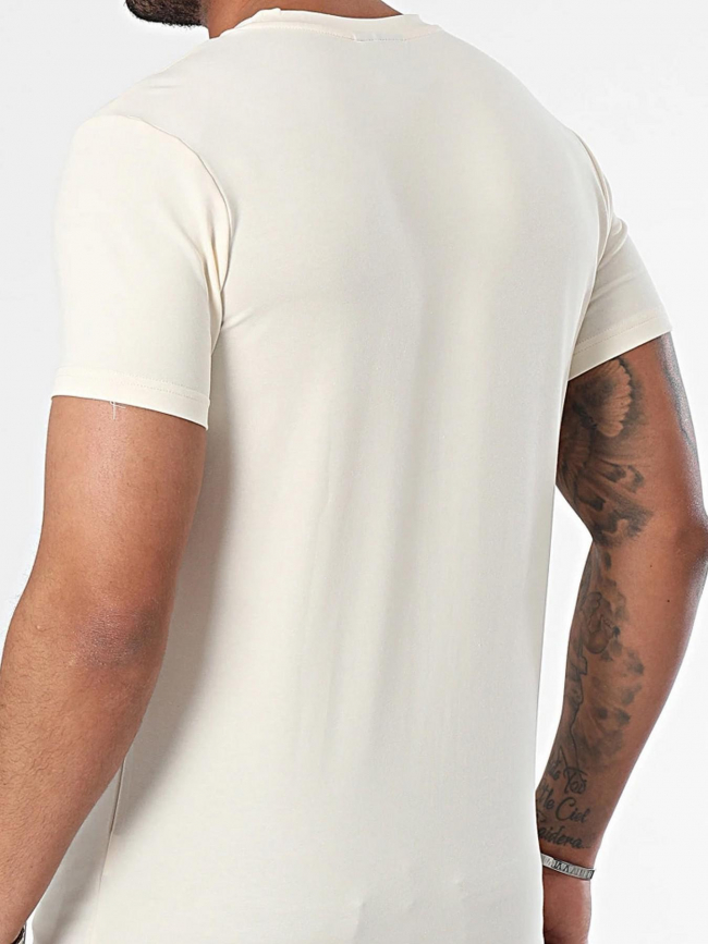 T-shirt logo brodé signature beige homme - Project X Paris