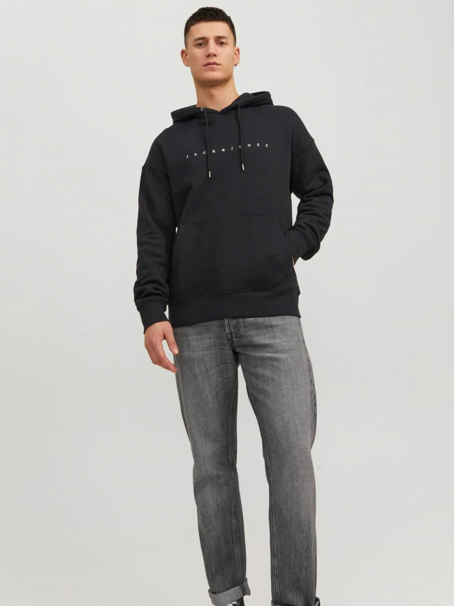 Sweat à capuche star noir homme - Jack & Jones