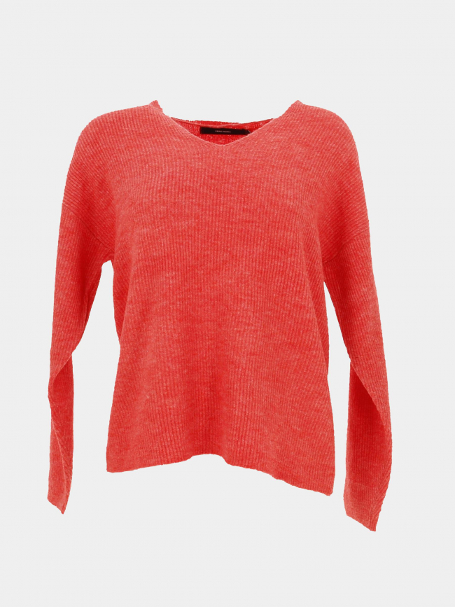 Pull col v crewlefile rouge femme - Vero Moda