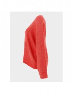 Pull col v crewlefile rouge femme - Vero Moda