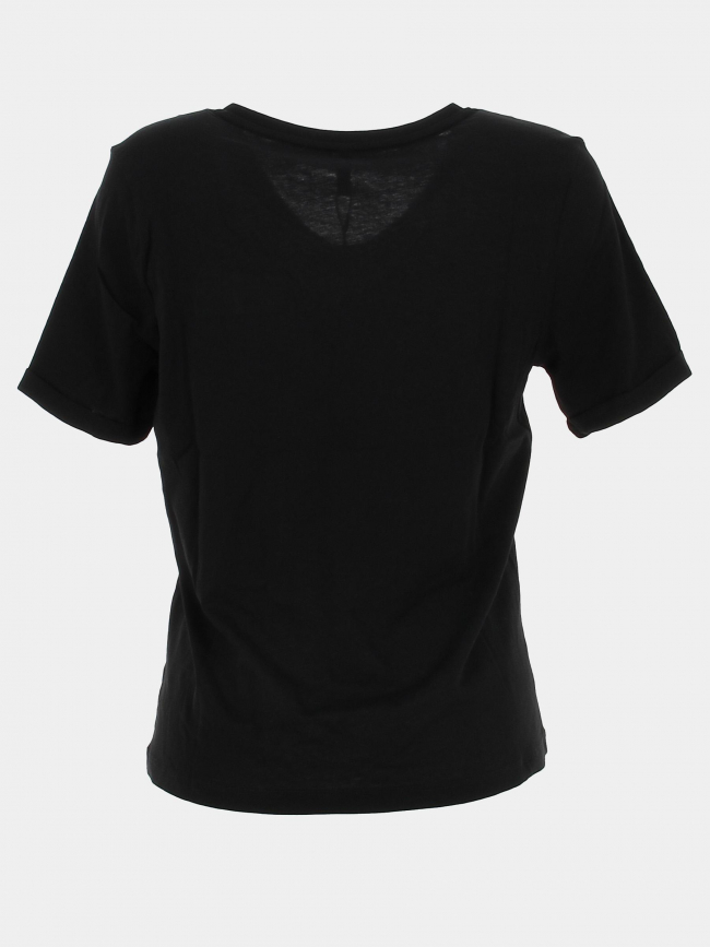 T-shirt col v nori noir femme - Only