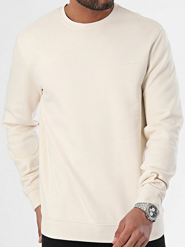 Sweat uni nark beige homme - Teddy Smith