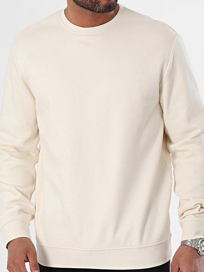 Sweat uni nark beige homme - Teddy Smith