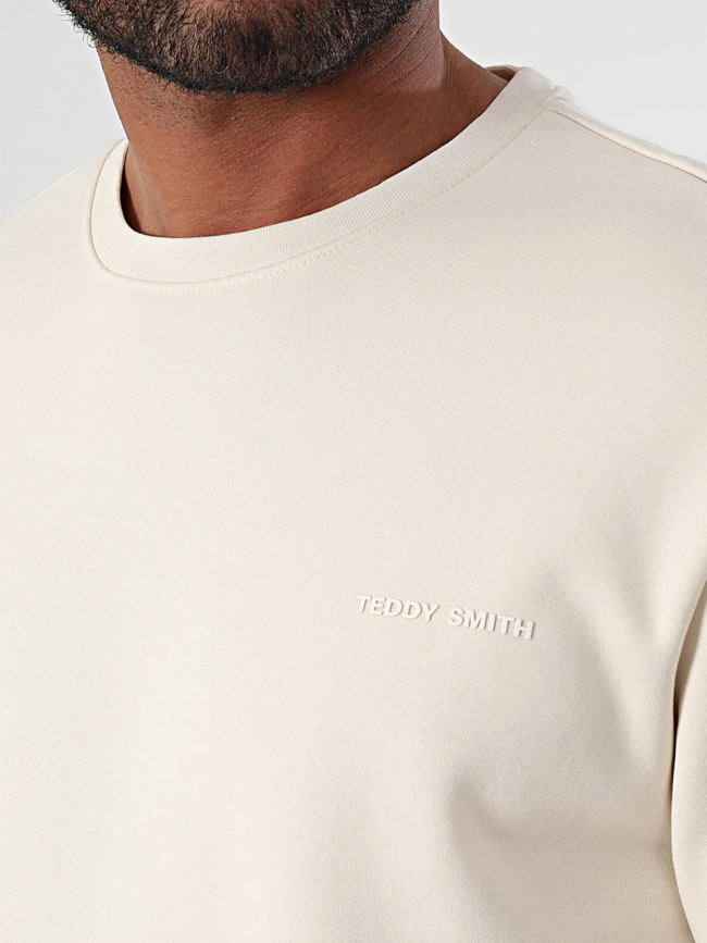 Sweat uni nark beige homme - Teddy Smith