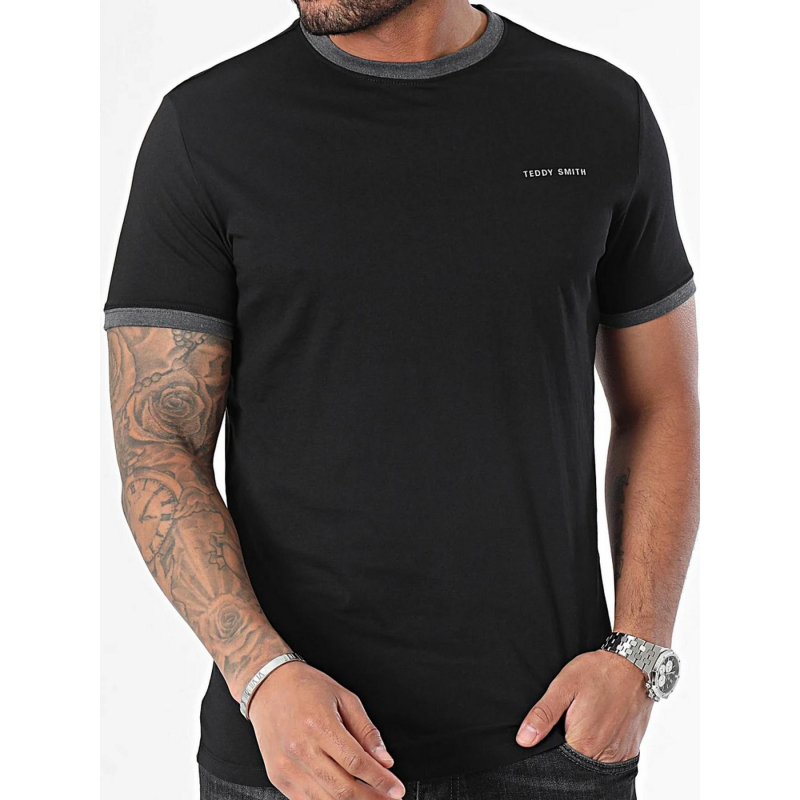 T-shirt uni logo the tee 2 noir homme - Teddy Smith