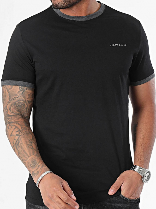 T-shirt uni logo the tee 2 noir homme - Teddy Smith