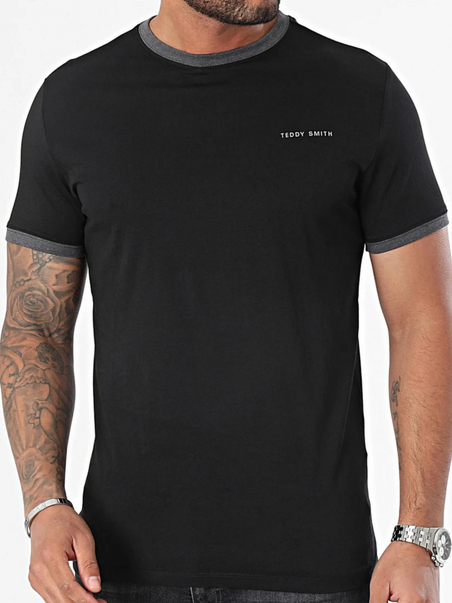 T-shirt uni logo the tee 2 noir homme - Teddy Smith