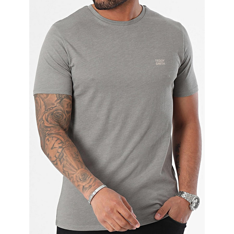 T-shirt uni logo the tee kaki homme - Teddy Smith