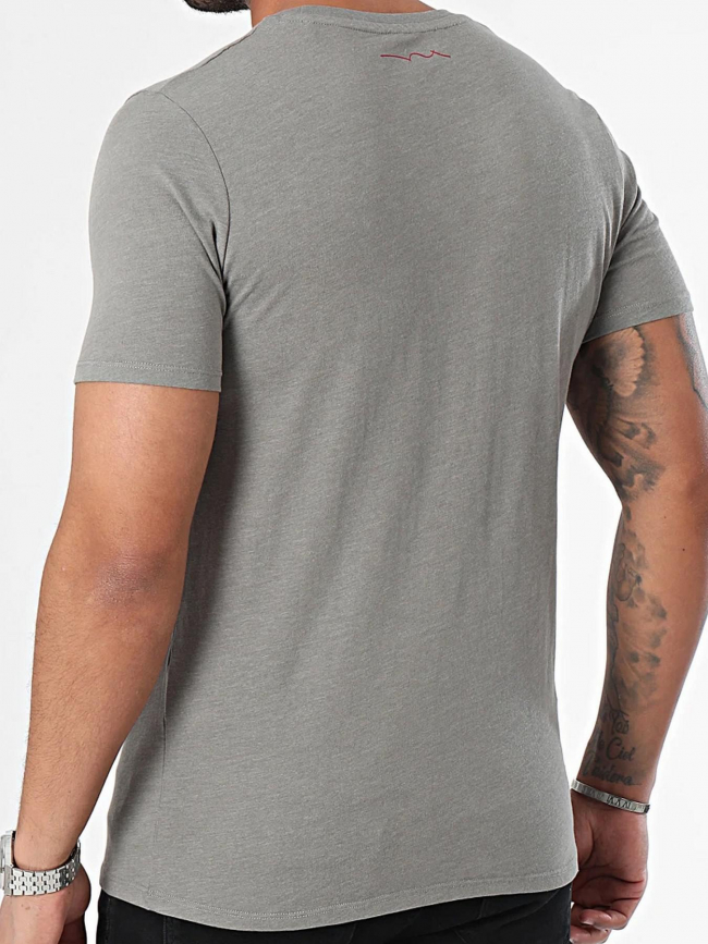 T-shirt uni logo the tee kaki homme - Teddy Smith