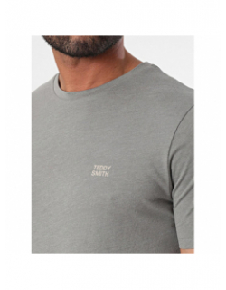 T-shirt uni logo the tee kaki homme - Teddy Smith