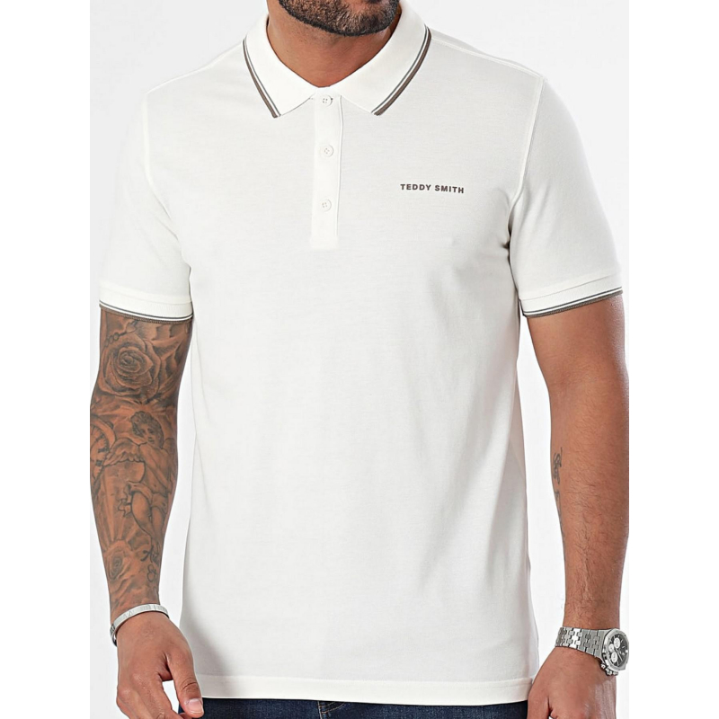 Polo pasian 2 blanc crème homme - Teddy Smith